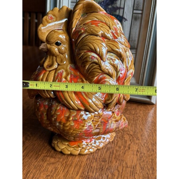 Vintage 1979 Ceramic Rooster Cookie Jar Cannister Ceramics.   Hand Painted. - Picture 15 of 16